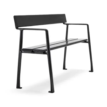 Sofa ogrodowa Piccolo - Mahoń czarna lazura, czarny stelaż - Byarums bruk