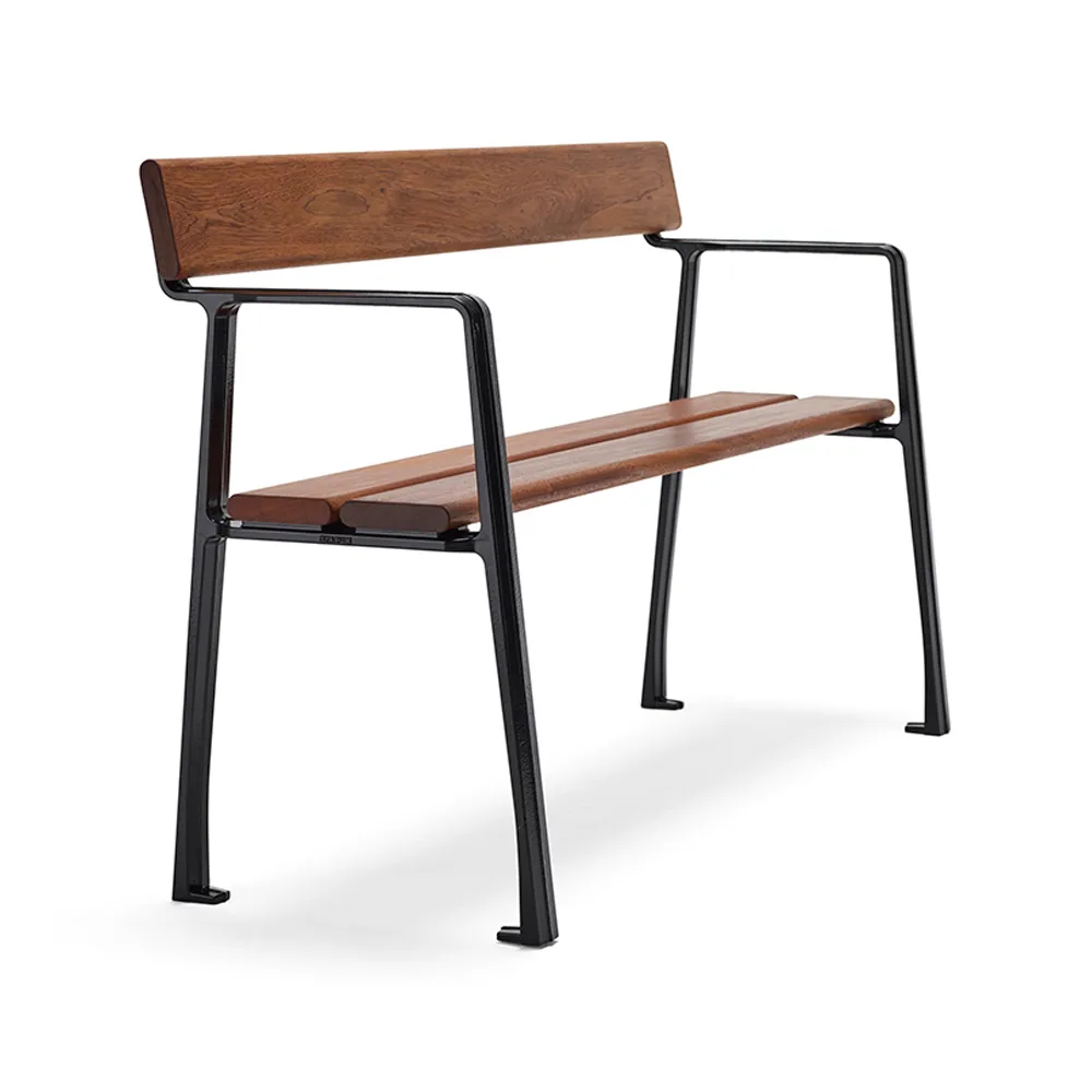 Sofa ogrodowa Piccolo, Mahoń, czarny stelaż Byarums bruk