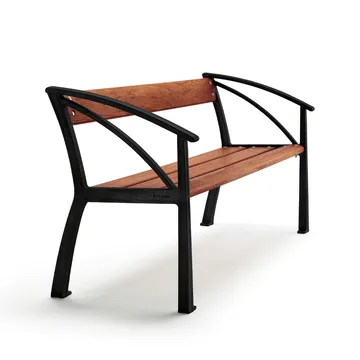 Sofa ogrodowa Vasa - Mahoń, czarny stelaż - Byarums bruk