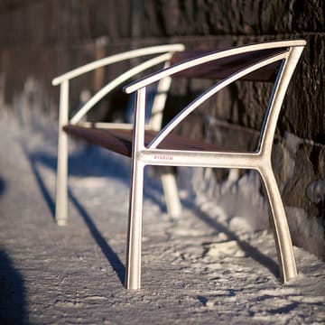 Sofa ogrodowa Vasa - Mahoń, surowy stelaż aluminiowy - Byarums bruk