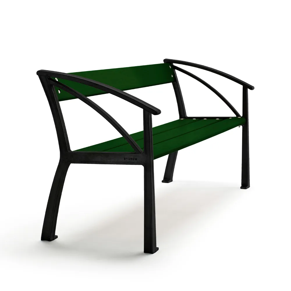 Sofa ogrodowa Vasa, Zielona, czarny stelaż Byarums bruk