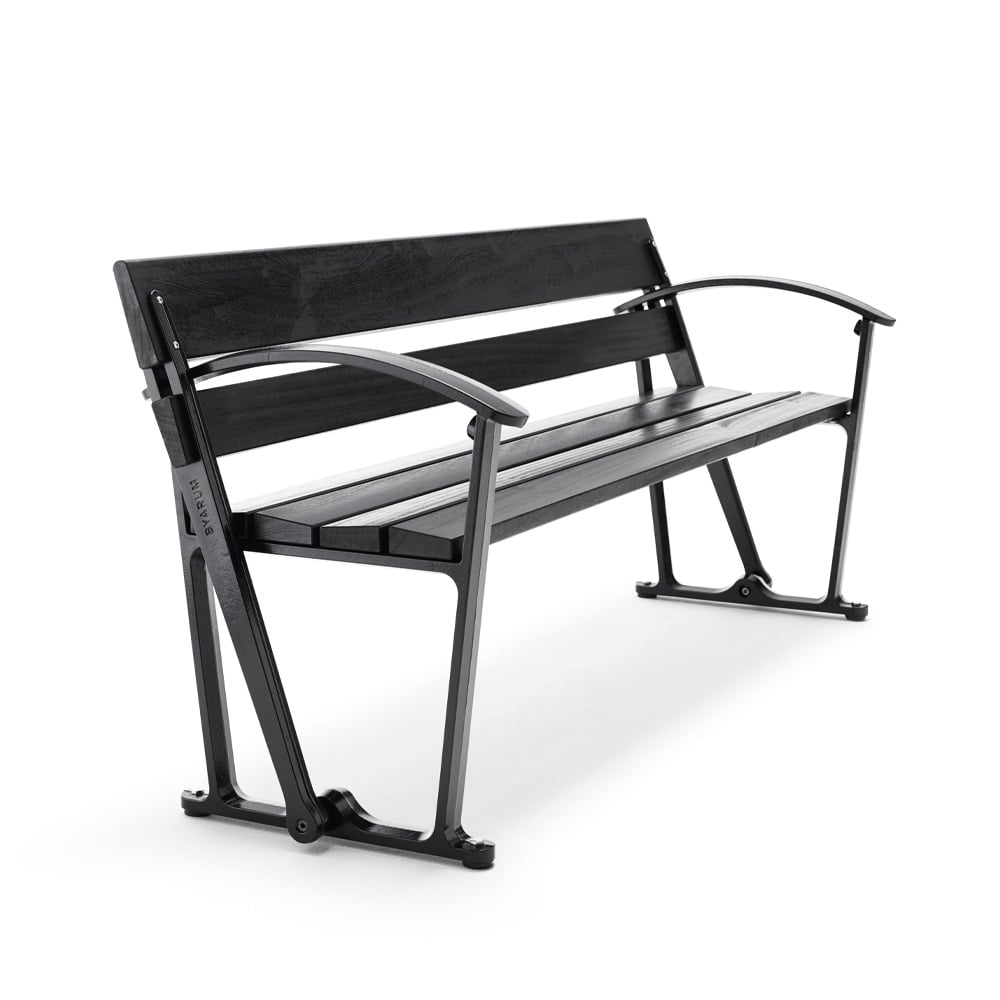 Byarums bruk Sofa ogrodowa Waterloo Mahoń czarna lazura, czarny stelaż
