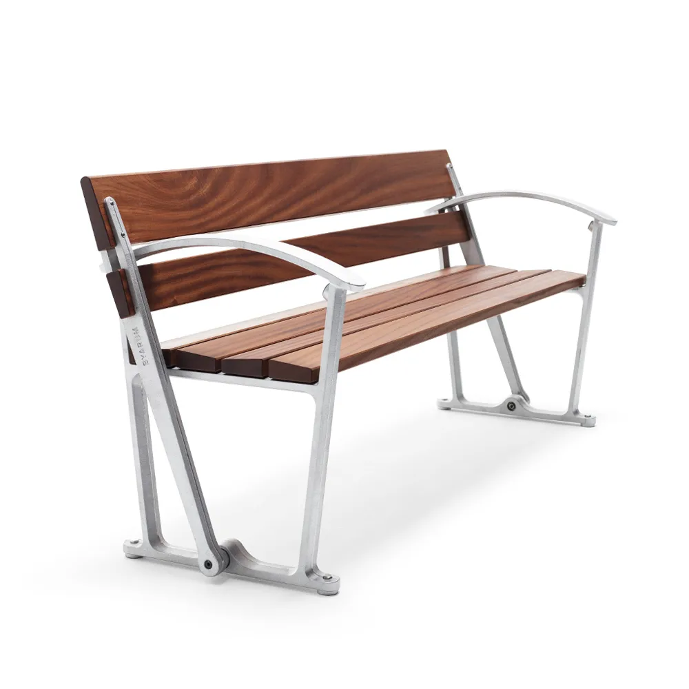 Sofa ogrodowa Waterloo, Mahoń olejowany, surowy stelaż alumiowy Byarums bruk