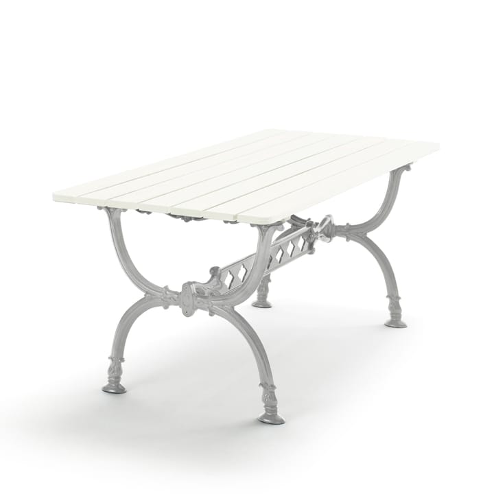 Stół Byarum 142x72 cm - Sosna lakierowana na biało, surowy stelaż aluminiowy - Byarums bruk