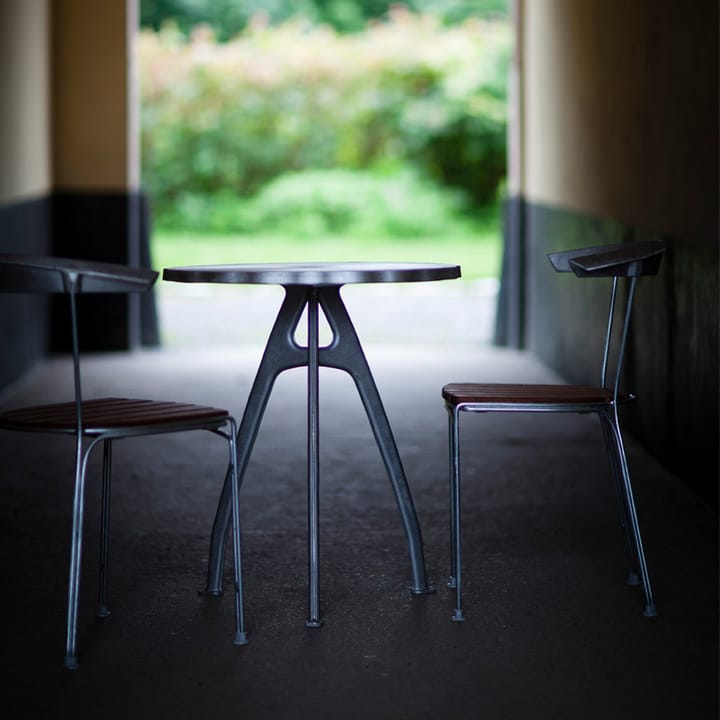 Stolik kawiarniany Odd, Aluminium, surowy stelaż aluminiowy, wzór pętli Byarums bruk