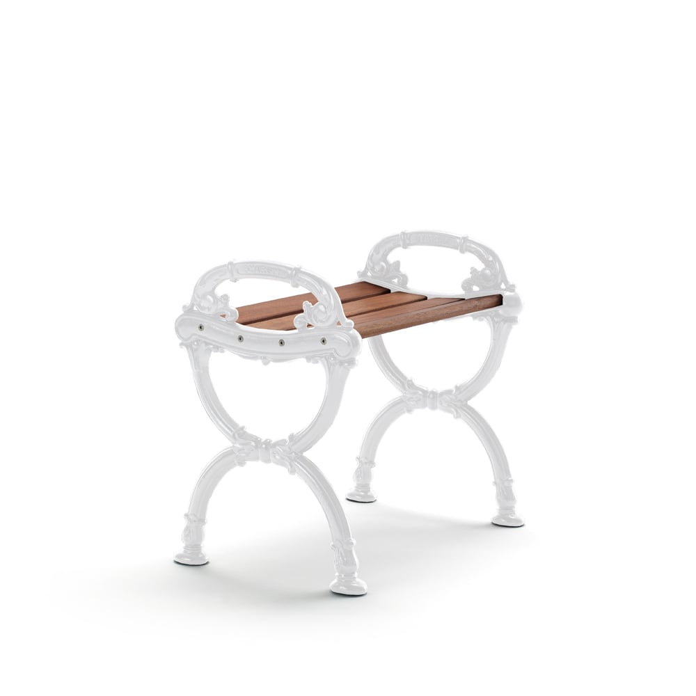 Byarums bruk Taboret Byarum Mahoń, biały stelaż | Skandynawski Design | Krzesła ogrodowe | Brązowy