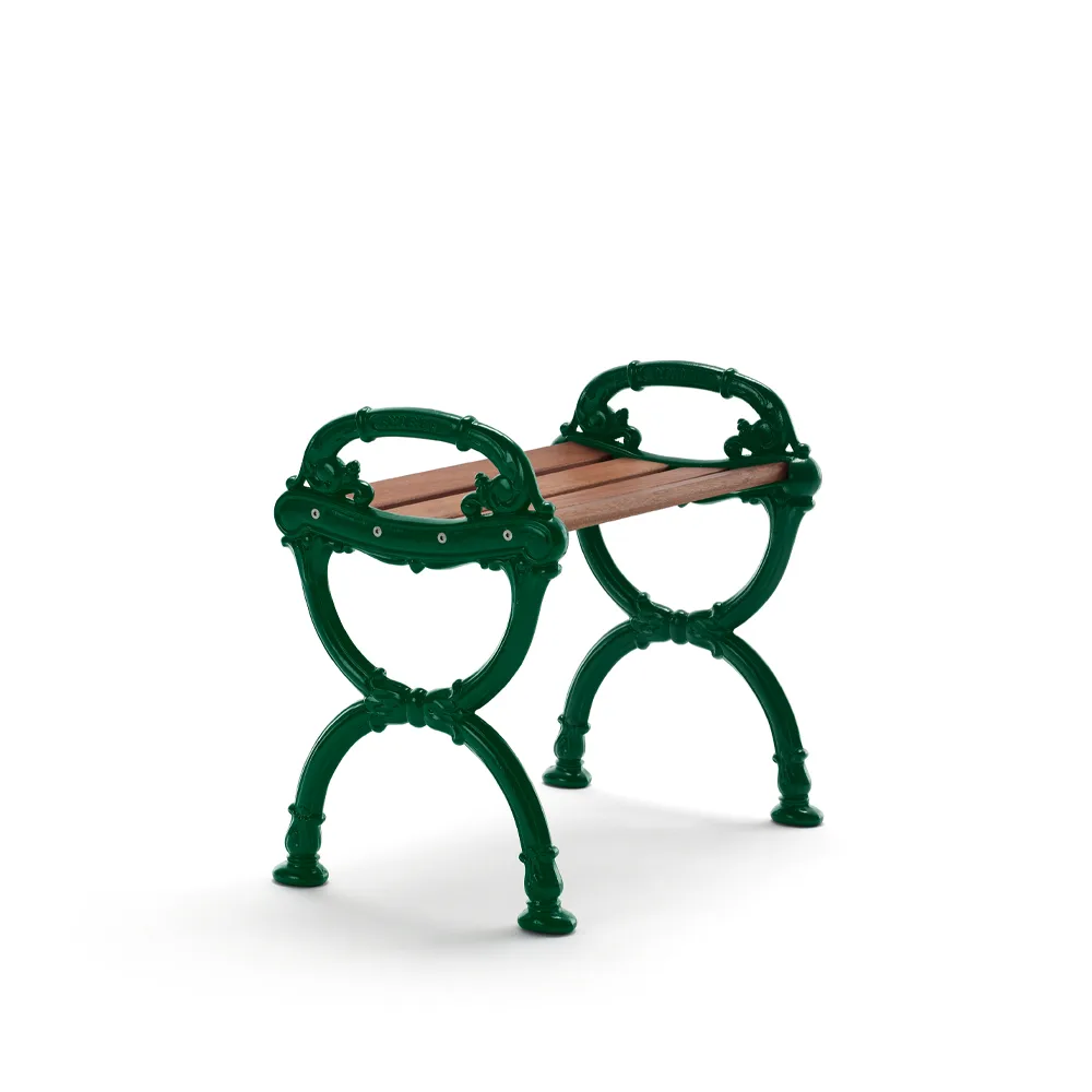 Taboret Byarum, Mahoń, zielony stelaż Byarums bruk