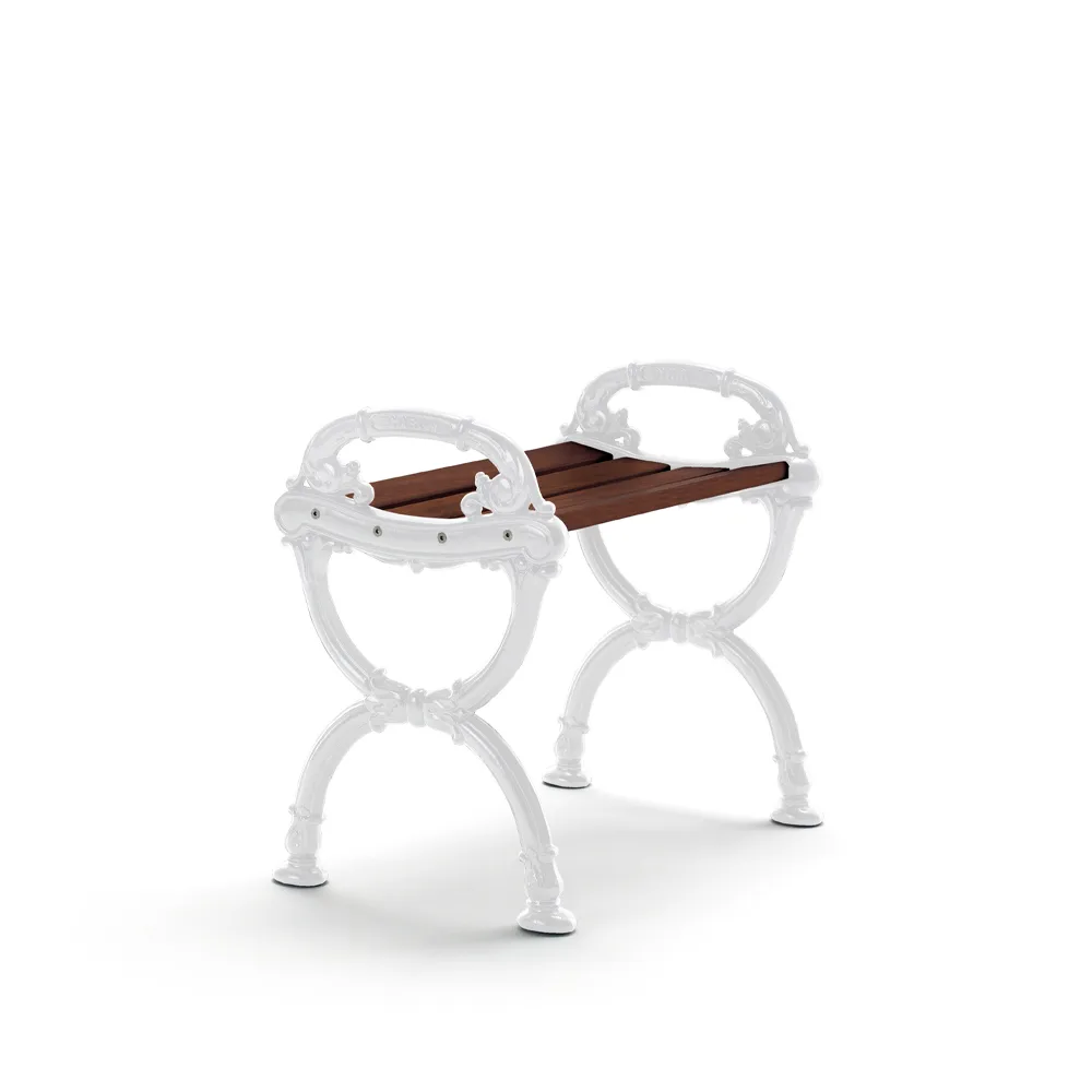 Taboret Byarum, Sosna brązowa lazura, biały stelaż Byarums bruk