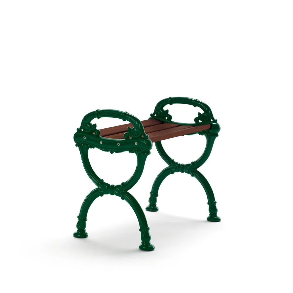 Taboret Byarum, Sosna brązowa lazura, zielony stelaż Byarums bruk