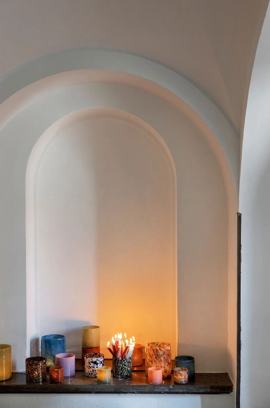 Calore lampion na świecę XS Ø10 cm, Black-white Byon