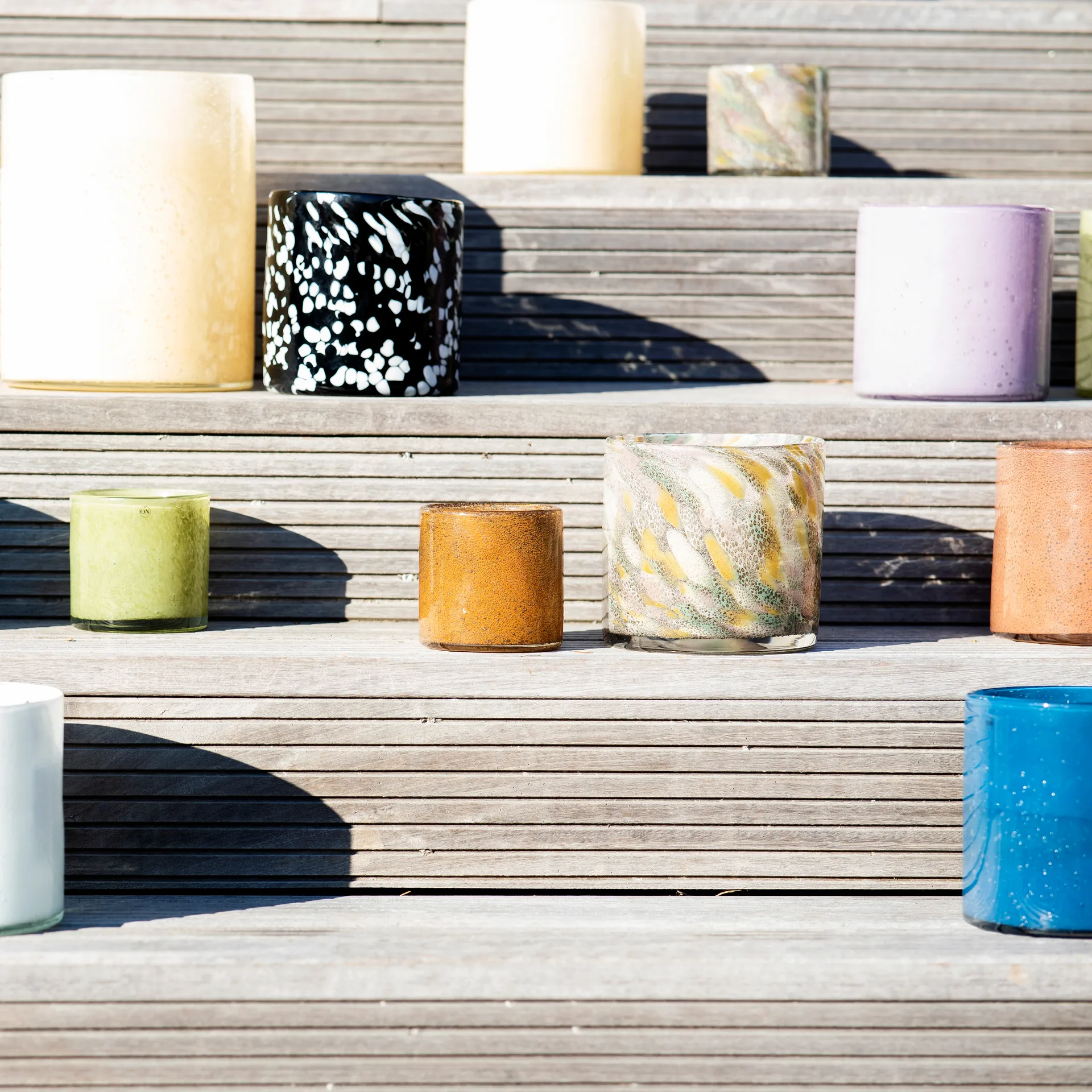 Calore lampion-wazon na świece L Ø20 cm, Żółty Byon