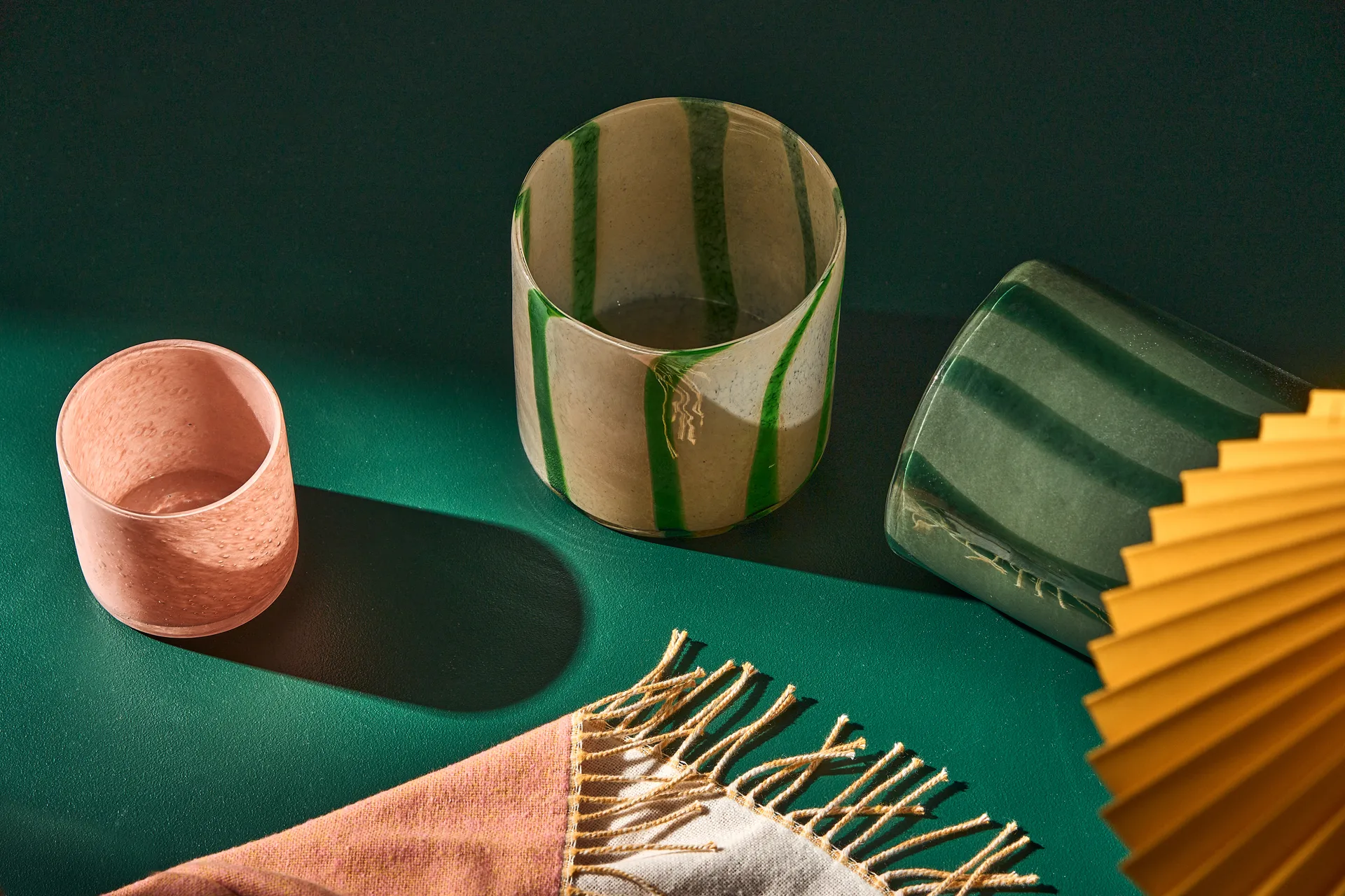 Calore świecznik-wazon M Ø15 cm, Green-beige Byon