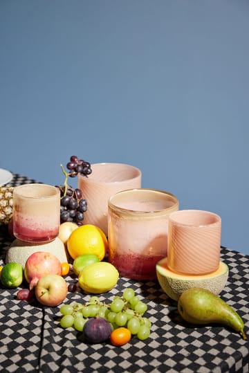 Calore świecznik-wazon M Ø15 cm - Róż-beż-bordeaux - Byon