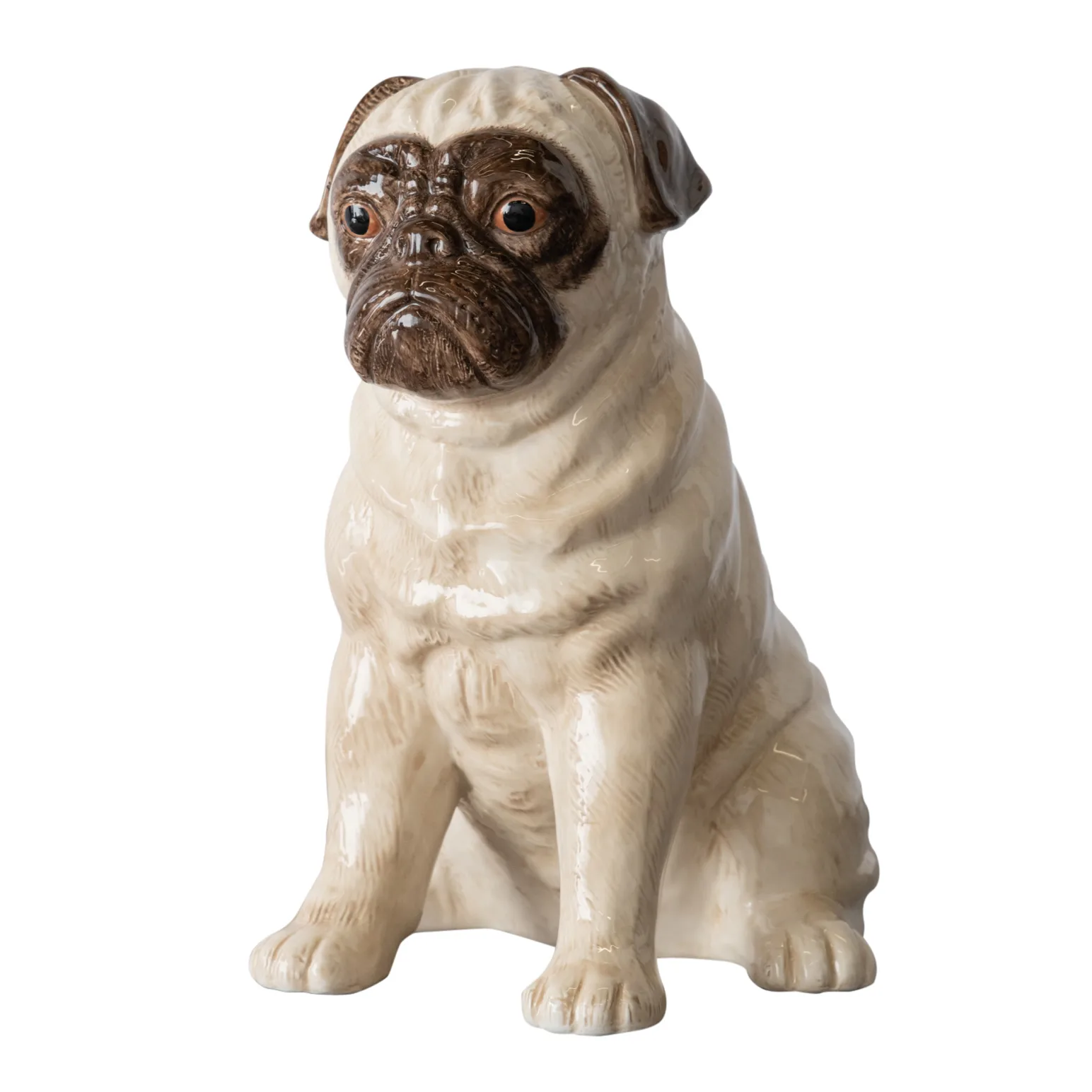 Dekoracja Big Pug 31 cm, Beżowy Byon