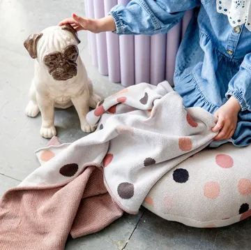 Dekoracja Big Pug 31 cm - Beżowy - Byon