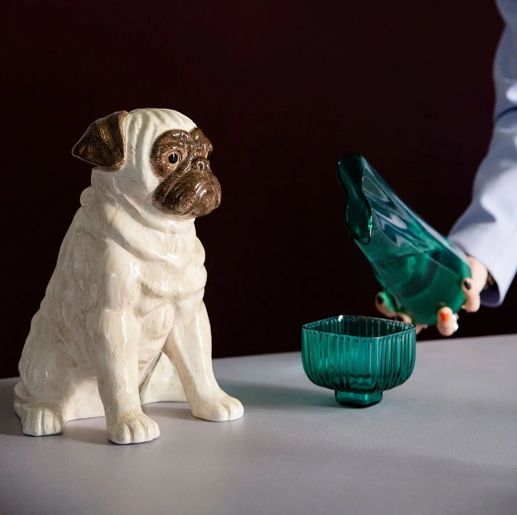 Dekoracja Big Pug 31 cm, Beżowy Byon