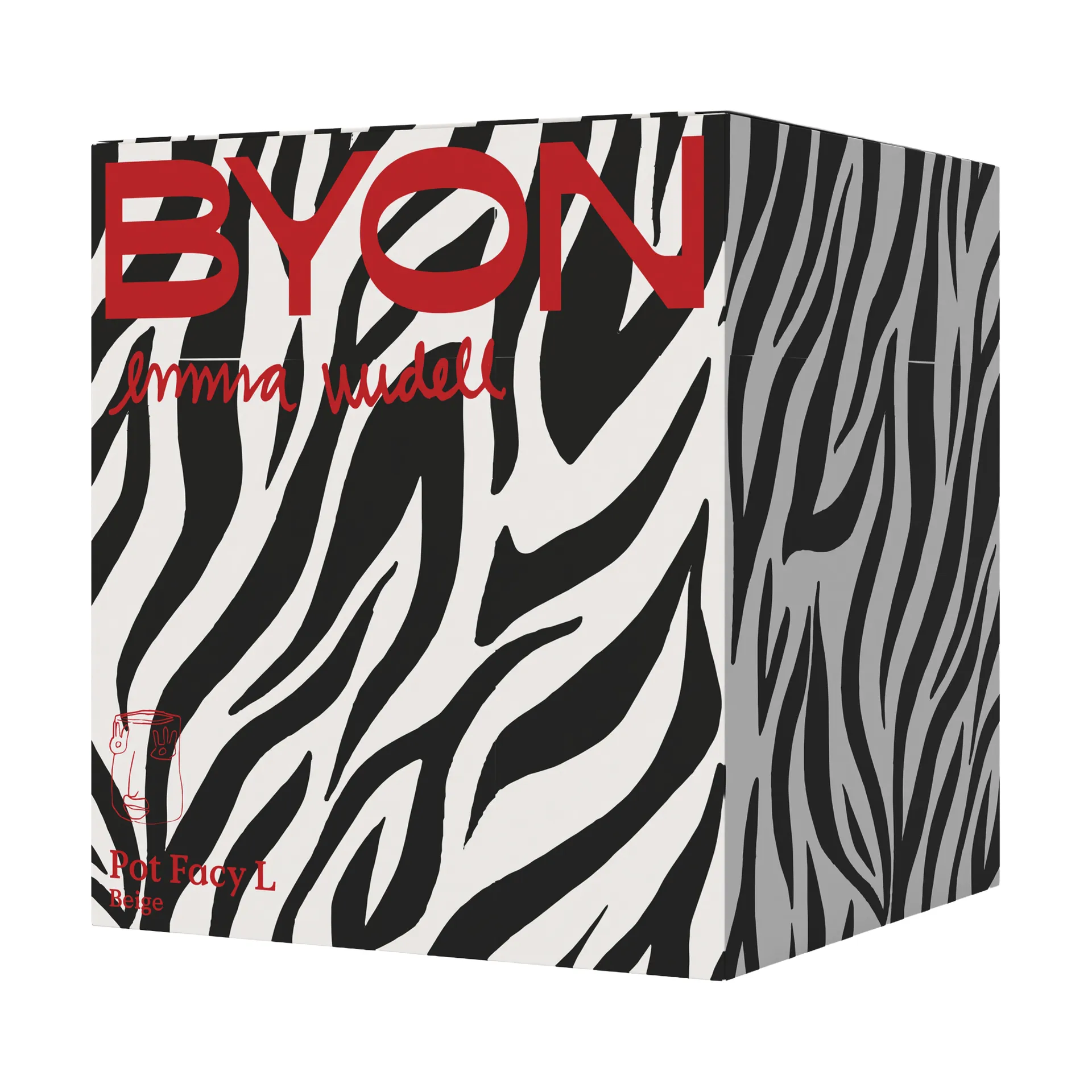 Doniczka Facy L 24x19x22 cm, Beżowy Byon