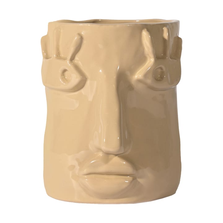 Doniczka Facy S 15,5x12x15 cm - Beżowy - Byon