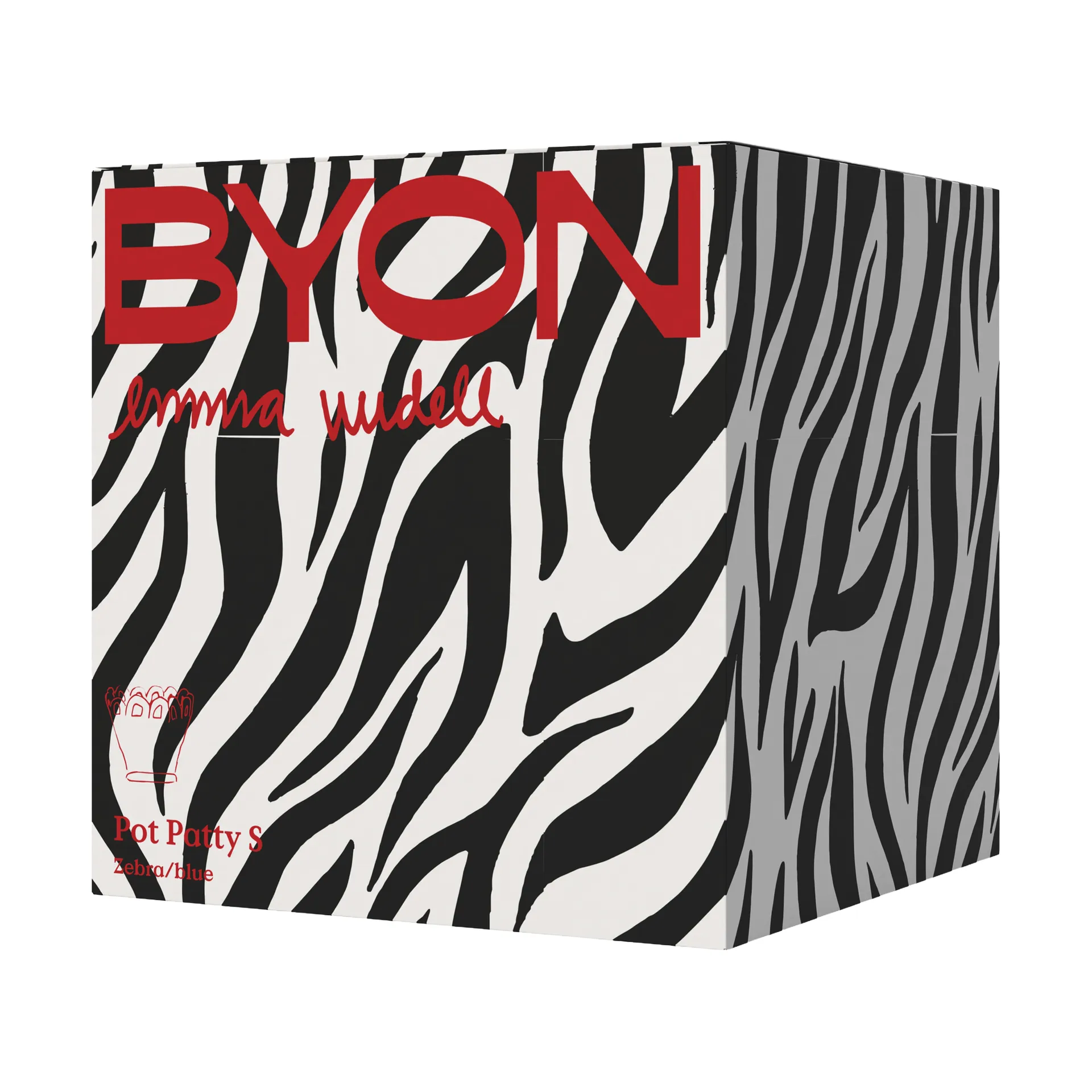 Doniczka Patty S Ø25 cm, Zebra-niebieski Byon