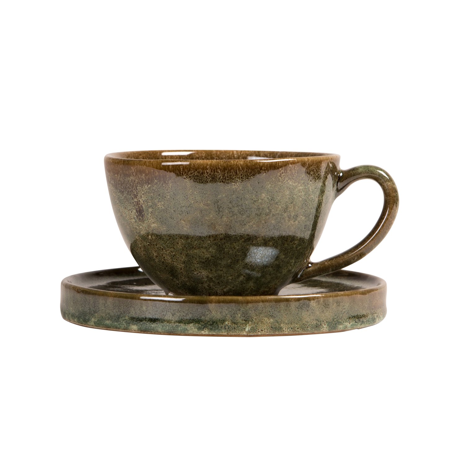 Byon Filiżanka ze spodkiem Jade Zielony | Skandynawski Design | Filiżanki do kawy | Zielony