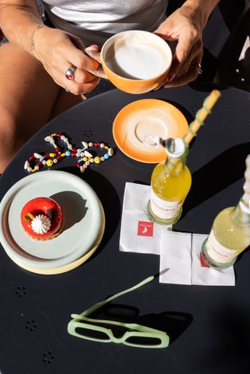 Filiżanka ze spodkiem Peach - Pomarańczowa - Byon