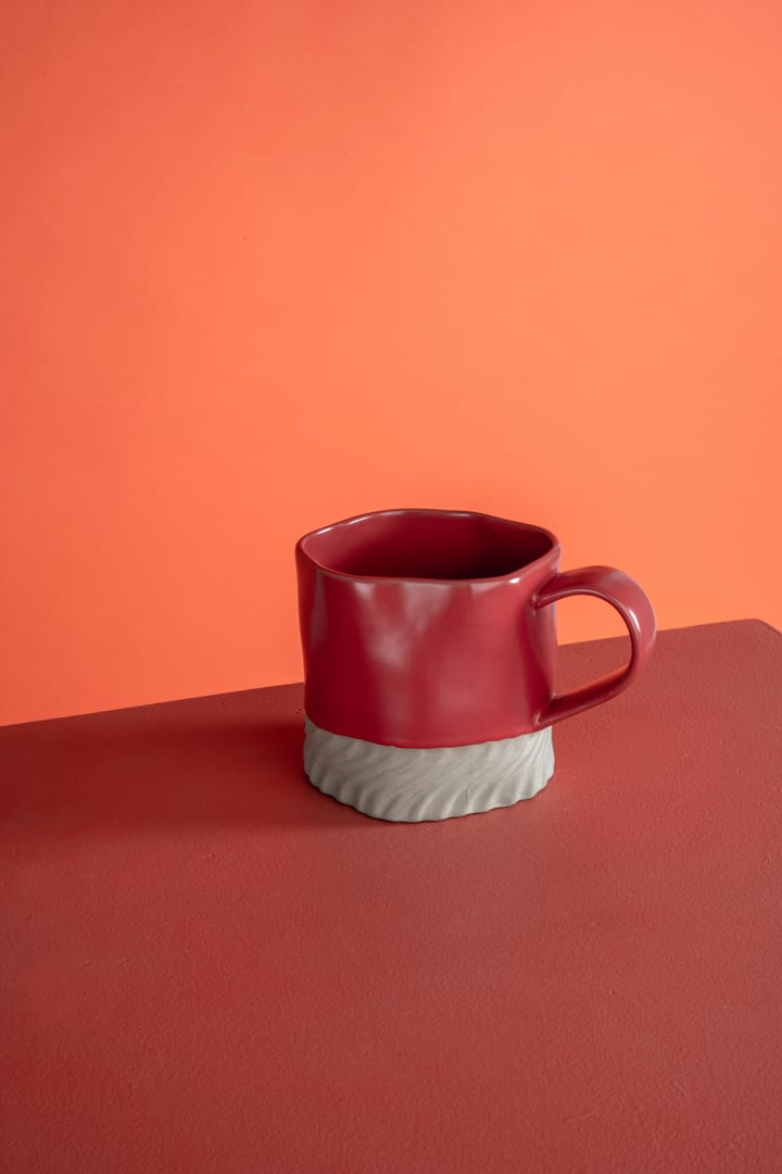 Kubek Swirl 380 ml, Czerwony-beżowy Byon