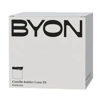 Lampion na świecę Lara XS 10 cm, Bordowy Byon