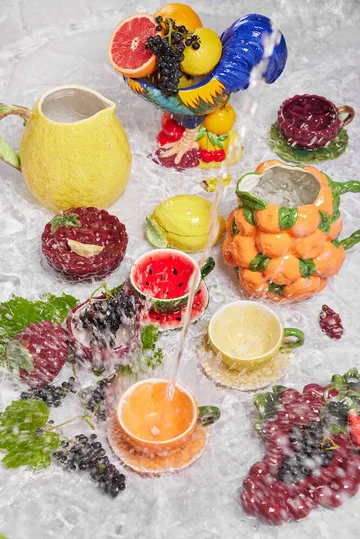 Mandarie filiżanka ze spodkiem 250 ml - Pomarańczowa - Byon