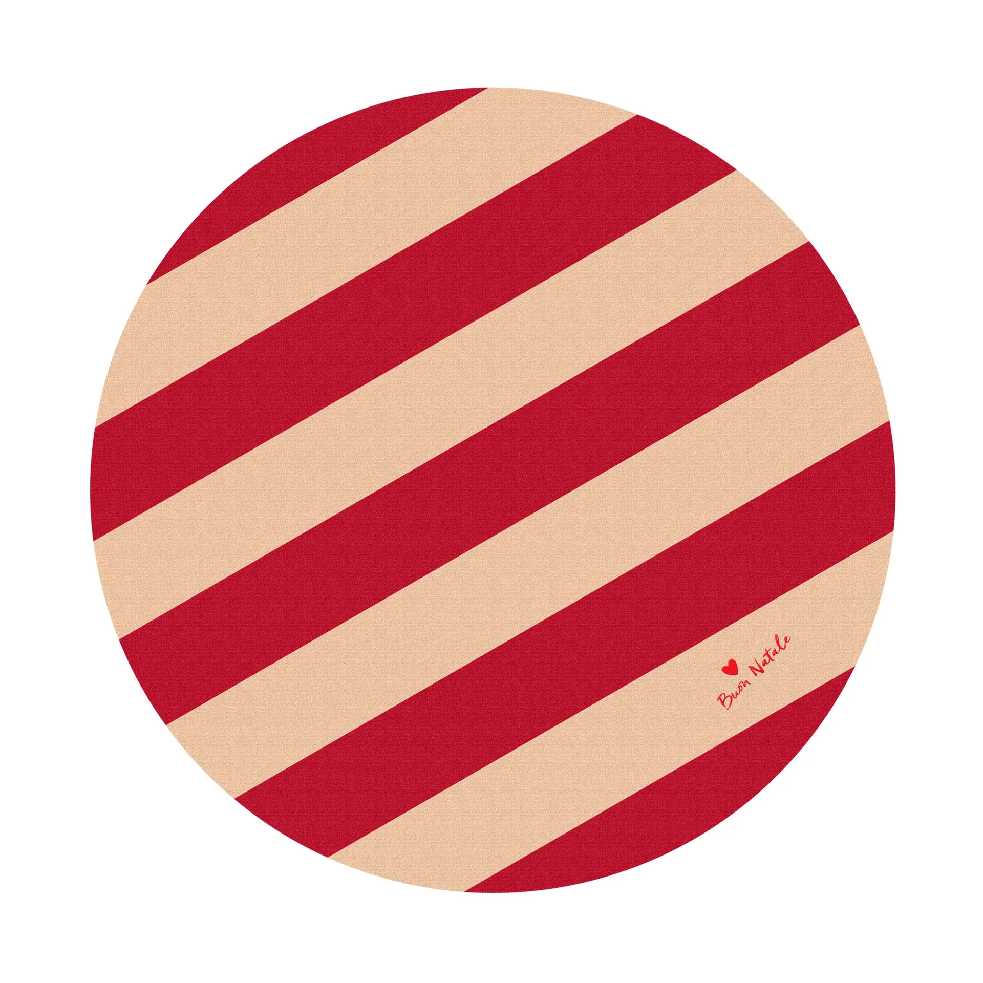 Mata choinkowa Love Ø100 cm, Czerwony-piasek Byon