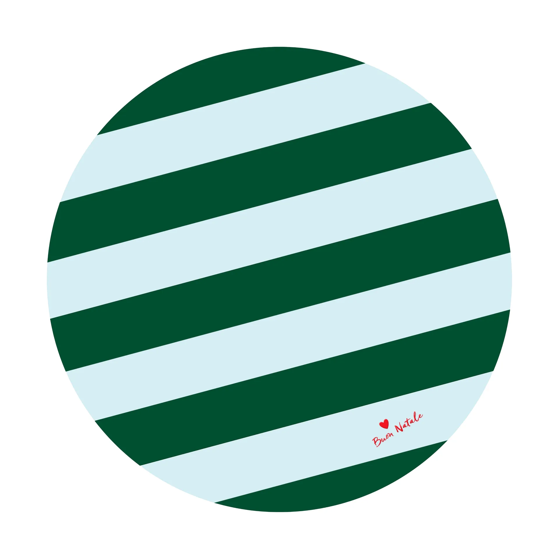 Mata choinkowa Love Ø100 cm, Zielono-jasnoniebieski Byon