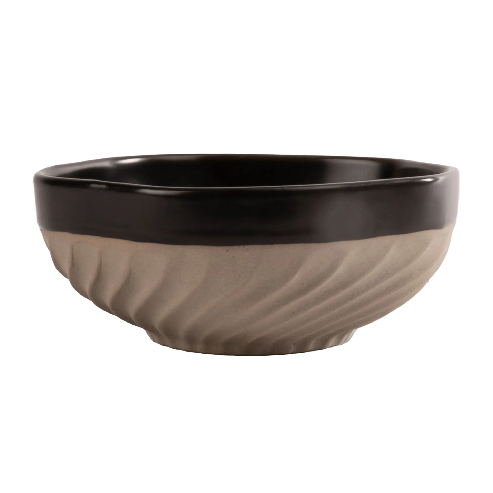 Miska Swirl Ø11 cm, Czarny-beżowy Byon