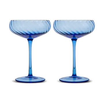 Opacity kieliszek do szampana 300 ml, 2‑pak - Niebieskie - Byon