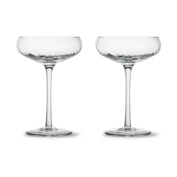 Opacity kieliszek do szampana 300 ml, 2‑pak - Przezroczyste - Byon