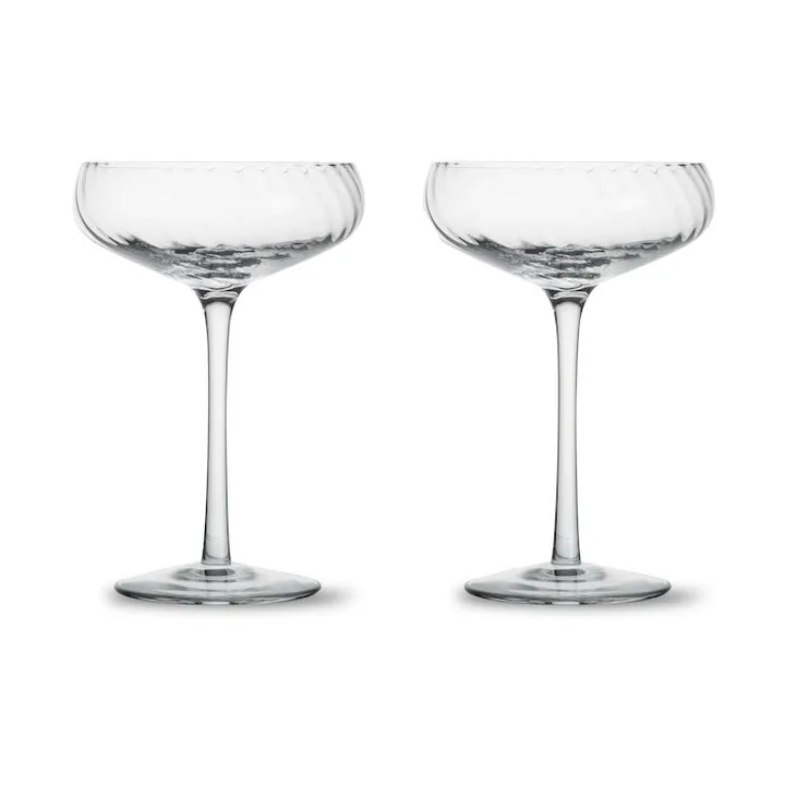 Opacity kieliszek do szampana 300 ml, 2‑pak - Przezroczyste - Byon