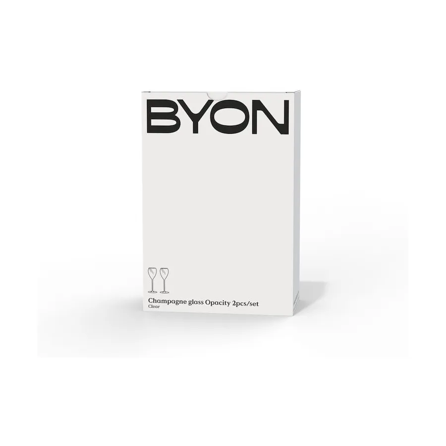 Opacity kieliszki do szampana 160 ml, zestaw 2 szt., Przezroczyste Byon