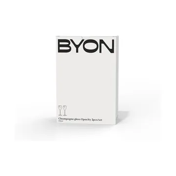 Opacity kieliszki do szampana 160 ml, zestaw 2 szt. - Przezroczyste - Byon