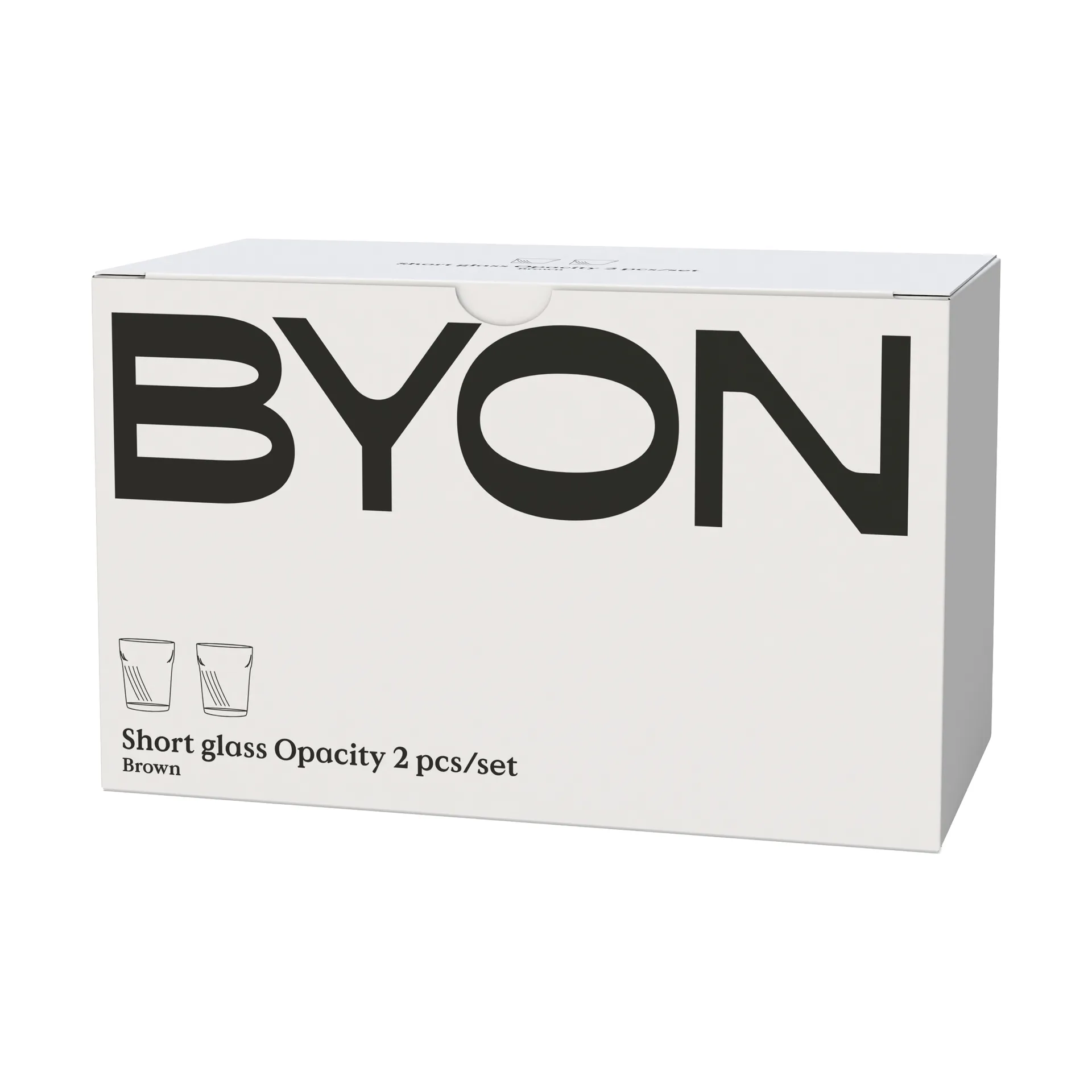 Opacity szklanki do napojów 300 ml, zestaw 2 szt., Brązowy Byon
