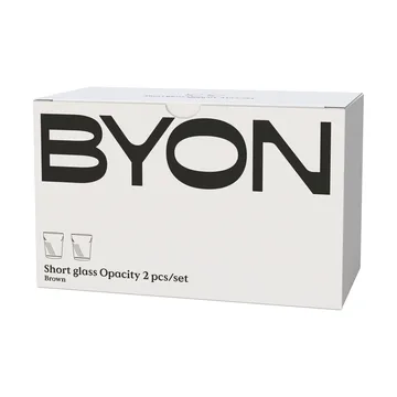 Opacity szklanki do napojów 300 ml, zestaw 2 szt. - Brązowy - Byon