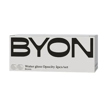 Opacity szklanki do wody 220 ml, 2‑pak - Brązowe - Byon
