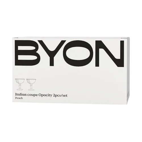 Opacity włoski kieliszek do szampana 150 ml, 2‑pak, Brzoskwinia Byon