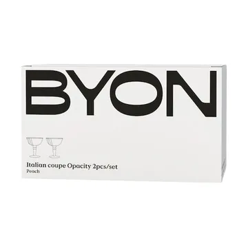Opacity włoski kieliszek do szampana 150 ml, 2‑pak - Brzoskwinia - Byon