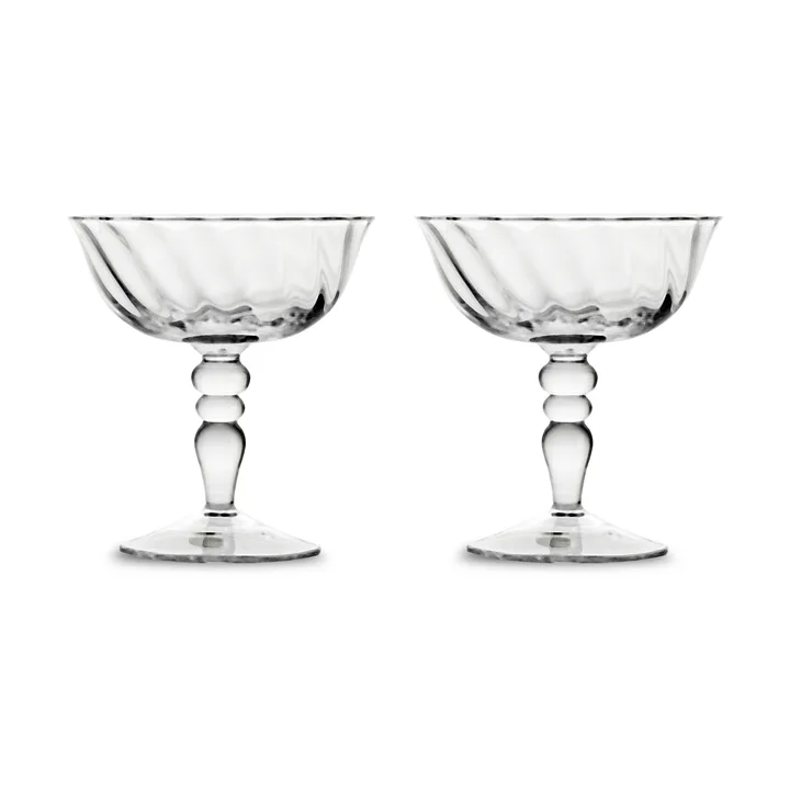 Opacity włoski kieliszek do szampana 150 ml, 2‑pak - Jasny - Byon