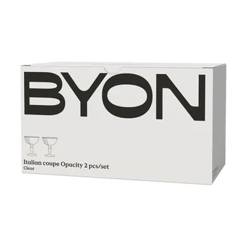 Opacity włoski kieliszek do szampana 150 ml, 2‑pak - Jasny - Byon