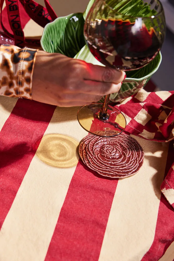 Podstawki pod szklanki Veggie Ø10 cm, 2 szt., Bordowe Byon