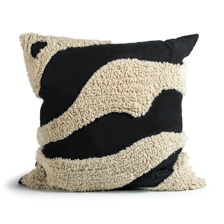 Poduszka Fluffy 50x50 cm - Black-beige, 50x50 cm - Byon