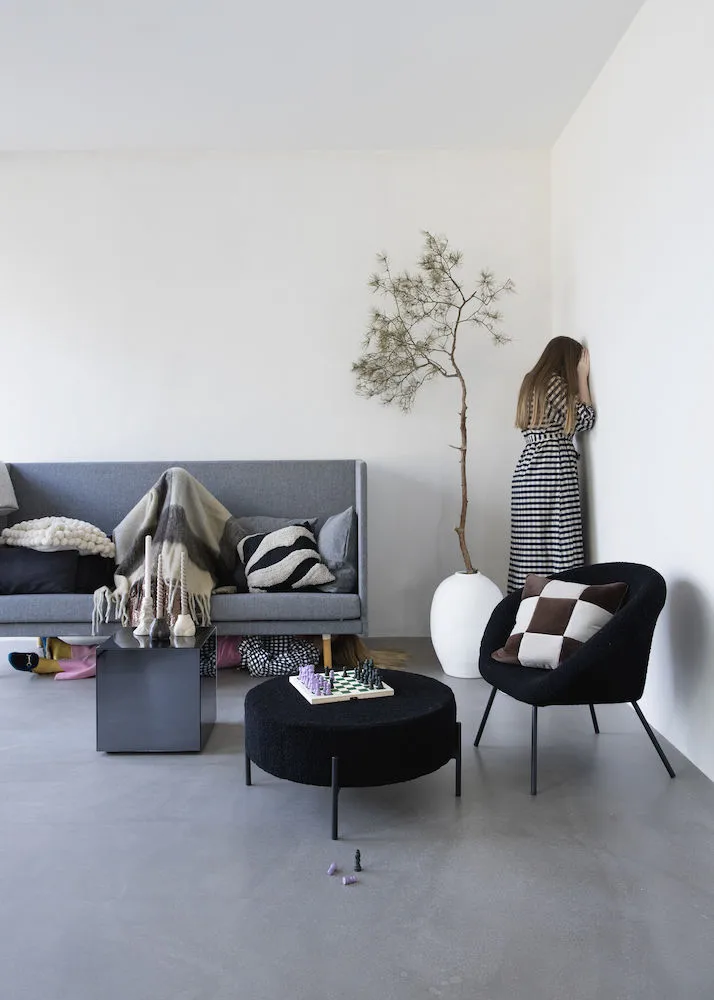 Poduszka Fluffy 50x50 cm, Black-beige Byon