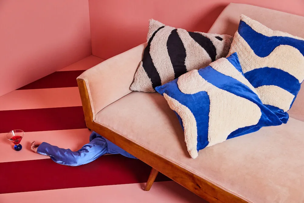 Poduszka Fluffy 50x50 cm, Blue-beige Byon