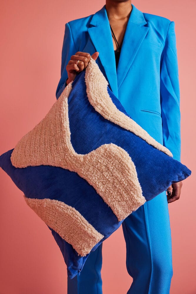 Poduszka Fluffy 50x50 cm, Blue-beige Byon