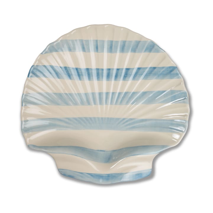 Półmisek Armona Stripe 32x32,5 cm - Jasnoniebiesko-biały - Byon