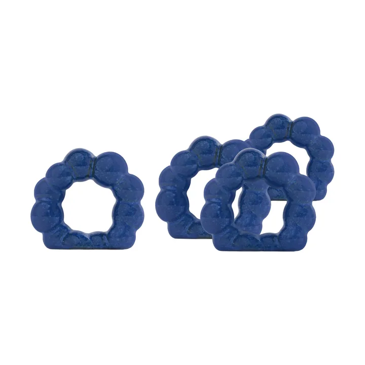 Porto pierścienie do serwetek, zestaw 4 szt. - Niebieskie - Byon